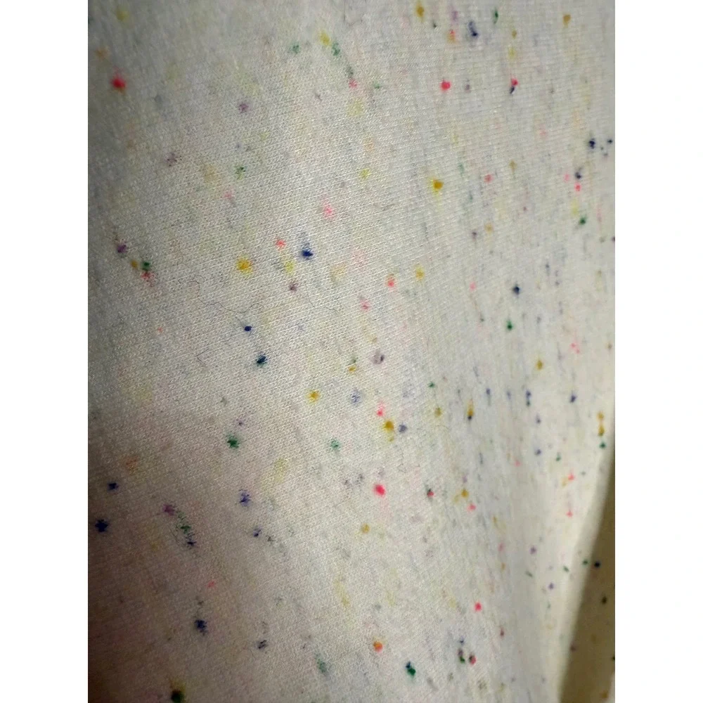 J.Crew‎ Cream Speckled Hoodie Sweatshirt Size L Cozycore Loungewear Normcore